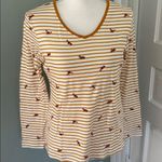 Croft & Barrow  Essential V-Neck Long Sleeve Shirt Fox Size Medium Photo 0