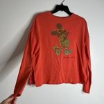 Disney Parks Women's Disney World Gold Sequin Mickey Mouse Pullover Sweater XS Orange Photo 0