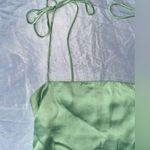 Urban Outfitters  green satin tank top with tie straps Photo 1