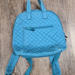 Vera Bradley  Teal Blue Quilted Backpack Purse Adjustable Straps Small Photo 0