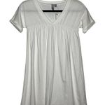 ASOS  NEW White Size 00 Mini Baby Doll Dress Short Sleeve V Neck Photo 0