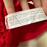 ZARA  Openwork Embroidered Top Red Eyelet Ruffle Medium Cotton tomatogirl Photo 5