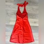 Vintage Bora USA Red Satin Rhinestone Halter Dress β Y2K Photo 6