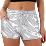 Metallic shorts Silver Size M Photo 0