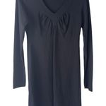 Athleta  Size Small Black Long Sleeve Black Midi Dress Photo 0