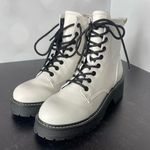 Madden Girl Carra Womens Rhinestone Lug Sole Ankle Boots White Paris Sz 5 Photo 0