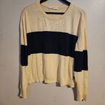 Known Supply Sweater Palmer Stripe Sun Fade Blue Stripe Organic Cotton Casual Size 2X Photo 1