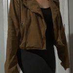 Tobi Camel Suede Moto Jacket Photo 1