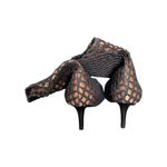 ZARA Fishnet Ankle Boots Heeled Booties Black Mesh Womens 35 Glam Party Shoes Photo 3