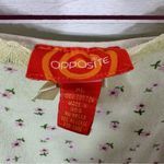 Vintage Opposite Floral Flannel Babydoll Nightgown Green Pink XL Photo 8