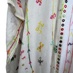 Mes Demoiselles Kimono White Multi Size OS Long Colorful Dolman Sleeve Coverup Photo 5