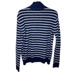 American Eagle  Seriously soft striped wool blend mockneck quarter zip sweater M Photo 24