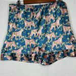 Their Nibs Pajamas XL Blue Pink Cheetah Print Satin Short Sleeve‎ Shorts Comfy Photo 4
