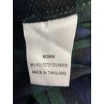 Trovata Birds Of Paradise Plaid Flannel Shirt Green Blue Checkered Cotton Large Photo 4