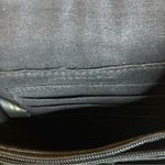 Liz Claiborne Vintage 90’s Crossbody Black Contrasting Brown Trim Buckle Snap Photo 8