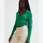 Divided NWT H&M Emerald Ribbed Knit Top Size XL Photo 6