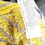 Zara Cotton Blend Crochet Knit Crew Neck Metallic Cropped Long Sleeve Sweater M Photo 2