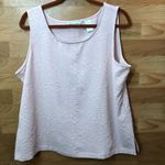 draper's & damon's Drapers & Damon’s Size XL Sleeveless Pale Pink Raised Floral style mater… Photo 6