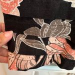 Nicole Miller Vintage Y2K Original Black Linen Floral V-Neck Shift Dress Size XL Photo 6