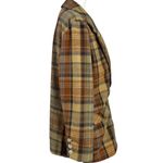 Free People  Wool Mari Tartan Plaid Blazer Winter Wheat XL Dark Academia Preppy Photo 8