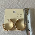 A New Day : Gold Tone & Faux Pearl Hoop Earrings- Nickel Free Photo 10