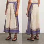 Zimmermann  Maxine Wide Leg Cropped Pants Ramie Purple Paisley 10 US 4 AU NWT Photo 15