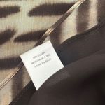 Michael Kors  Silk Top Animal Print Braided Neck Brown Size S Mob Wife Statement Photo 7