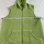 Christopher & Banks Christopher & Banks Waffle Weave Vest Womens S Green Sleeveless Hooded Full Zip Photo 6
