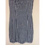 Old Navy  Blue White Gingham Smocked Sleeveless Linen Blend Sundress Womens Small Photo 2