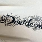Harley Davidson VINTAGE  V-Neck Thermal Rhinestone Long Sleeve in Ivory Size M Photo 4
