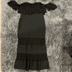 Venus 🌺NWT  BLACK BODY CON OFF THE SHOULDER MAXI DRESS SIZE LARGE🌺 Photo 1