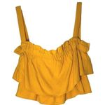 Mango IORANE ruffle Crop Top women sz M Photo 0