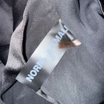 Norma Kamali  One Shoulder Bias Gown Maxi Dress Draped Back Satin Black Sz M Photo 8