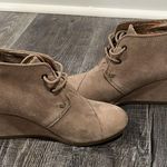 Toms Tom’s bootie wedges beige - LIKE NEW - W6.5 Photo 4