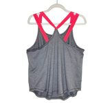 Under Armour  Heat Gear Tank Top Large Gray Sleeveless Workout Racerback Gym Pink Photo 6