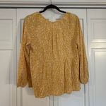 Old Navy NWT yellow floral split neck blouse size M Photo 9