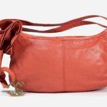 Roberto Cavalli JUSTCAVALLI 2000's Leather Bag Coral Red Baguette Vintage Photo 0