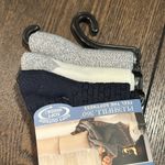 Cuddl Duds Plushfill 3-Pack Midweight Scallop Welt Texture Crew Socks NEW Photo 2