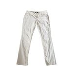 White House | Black Market WHBM WHITGE HOUSE BLACK MARKET White Corduroy Straight Leg Pants Size 2R Photo 5