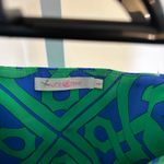 Alice & Trixie  EUC Women's Green Blue Silk Strapless Geo Print Dress Size M Photo 1