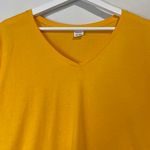 Hanes Women’s Short Sleeve V Neck Tee Shirt Sunflower Yellow Size 1X NWOT Photo 1