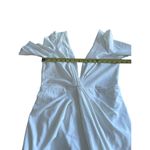 Lulus Elegant Wedding Dress Plunging Neckline rain High Slit Open Back Size L White Size L Photo 8