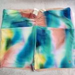 NWT Citrus Tie Dye Blue Pink Yellow Peach Ruched Waistband Swim Boy Shorts Large Photo 0
