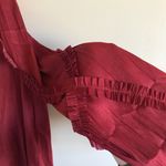 Evereve  Jett Ruffle Satin V Neck Blouse, NWT Photo 6