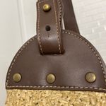 Loft Ann Taylor wheat colored woven jute hobo/ shoulder bag. Pockets. 16”by 11” Photo 2