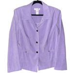 🎄Vintage Lady Dorby Lavender Faux Suede Blazer Jacket Purple Size 16W Photo 1