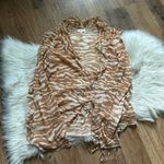 Camila Coelho  Sky Wrap Top In Brown Zebra Photo 3