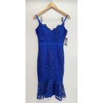 Guess  Dress Size 4 Blue Lace Strappy V Neck‎ Sleeveless NEW Photo 1