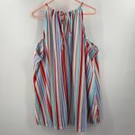 Lane Bryant Tank Top Size 22/24 NWT Halter Toe Multicolor Stripe Plus Curvy Photo 1