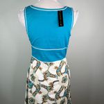 Chaudry Dress Medium Lightweight Summer Midi Sleeveless Dress Teal Floral New Photo 13